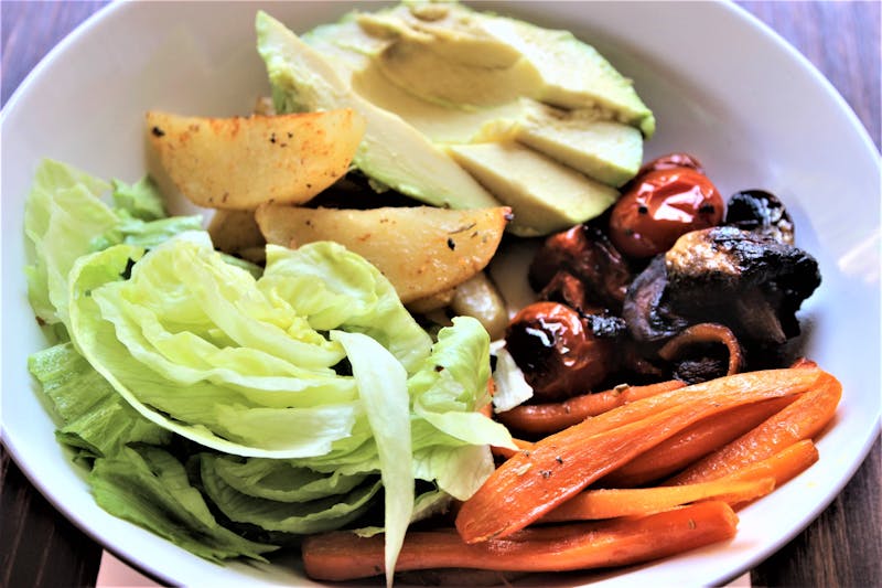 Veggie zen bowl with roasted vegetables