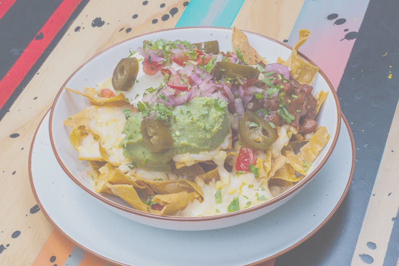 Chicken burrito bowl with all toppings